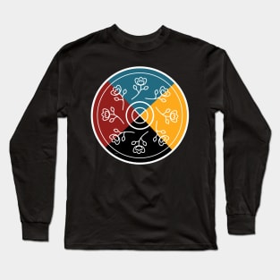 Mashkiki Ditibinigan Medicine Wheel with Flowers WAWEZHI CANADA Long Sleeve T-Shirt